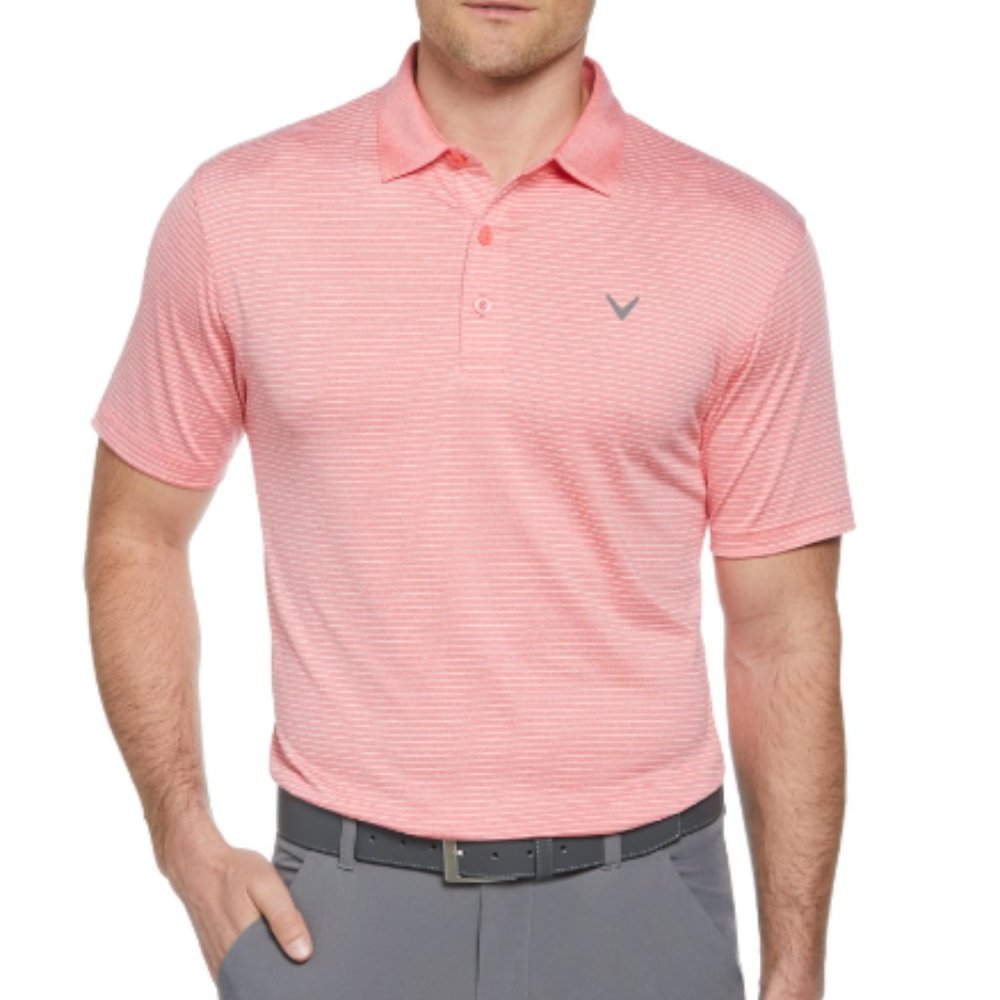 Callaway Striped Golf Polo Sz Large